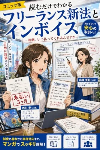 読むだけでわかる フリーランス新法とインボイス コミック版の書影